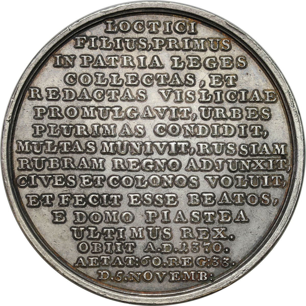 Medal Kazimierz III Wielki, Srebro - Suita królewska - ORYGINAŁ